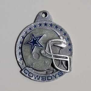 VTG 1991 NFL Dallas Cowboys Siskiyou Buckle Helmet Keychain‎ Zipper Pull Pendant